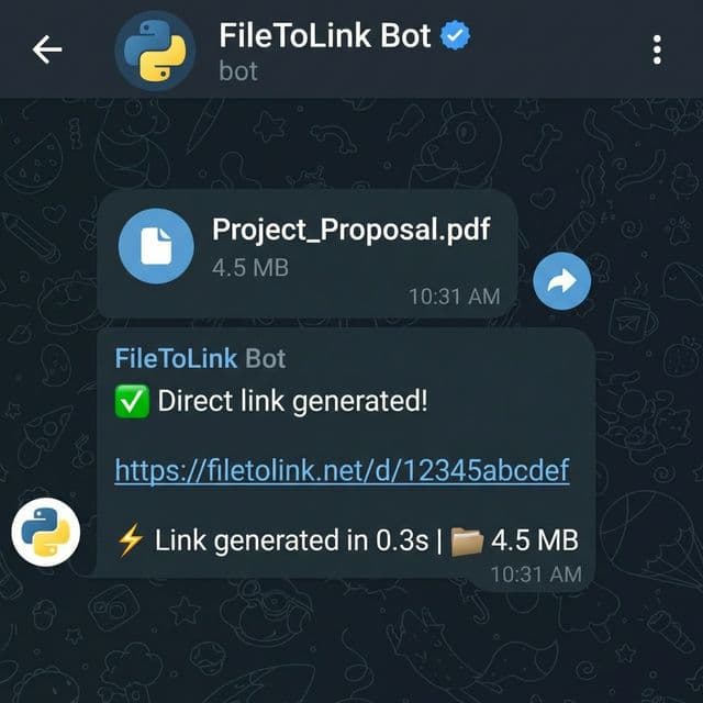 FileToLink: Fastest Telegram File Bot